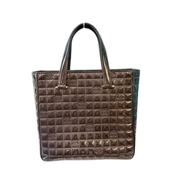 CHANEL CHOCOLATE BAR COCO CHANEL PATENT TOTE*Hologram*ENTRUPY - Picture 3 of 13